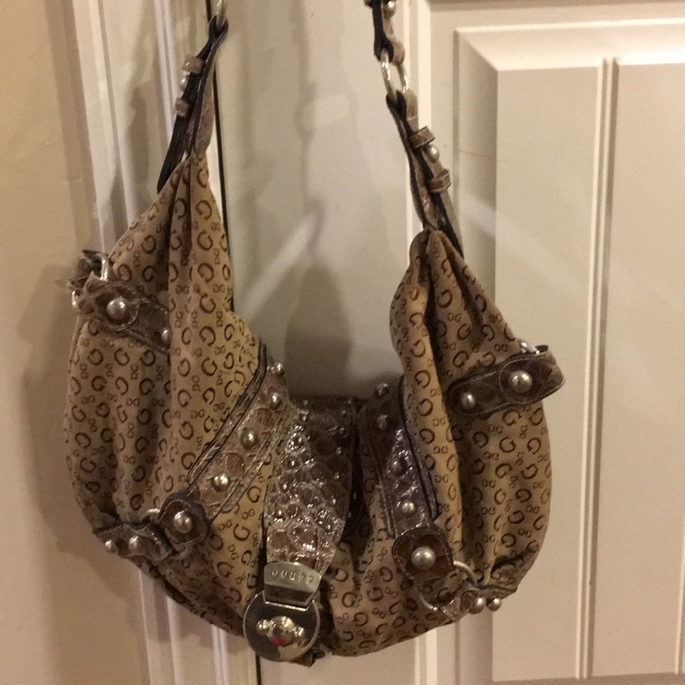 Guess brown hobo bag